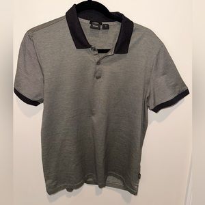 Hugo Boss Slim Fit Polo - Black and Gray - Men - Size M